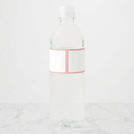 Roze Floral Waterverf Naam Baby Girl Shower Waterfles Etiket (Achterkant)