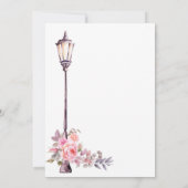 Roze Floral Waterverf Paris themadrive by Shower Kaart (Achterkant)