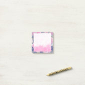 Roze Floral Waterverf Post it Notes (Op bureau)