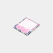 Roze Floral Waterverf Post it Notes (Schuin)