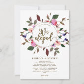 roze floral we hebben de knoop doorgehakt die we o kaart (Voorkant)