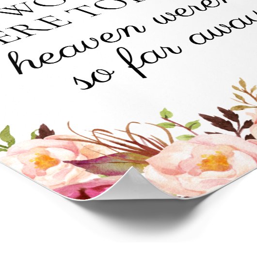 Roze Floral we weten dat je hier vandaag bent Poster (Hoek)