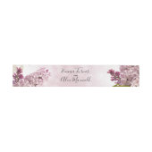 Roze Floral | Weddenschap Belly Band Uitnodigingen Wikkel (Vlak)