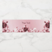 Roze Floral Weddenschap Water Flaconetiket Waterfles Etiket (Enkel label)