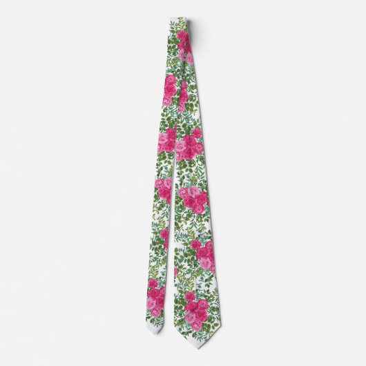 Roze Floral Wedding Bright Spring Stropdas (Achterkant)