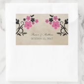 Roze  Floral Wedding Stickers (Tas)