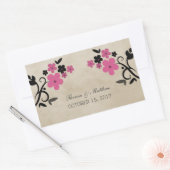 Roze  Floral Wedding Stickers (Envelop)