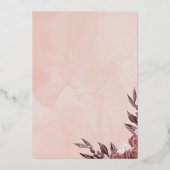 Roze Floral Wedding Uitnodiging (Achterkant)