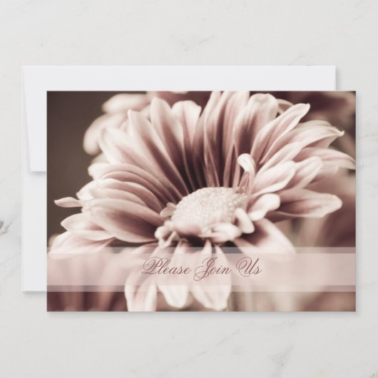 Roze Floral Wedding Vow Renewal Uitnodigingen (Voorkant)