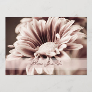 Roze Floral Wedding Vow Renewal Uitnodigingen