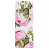 Roze Floral Wijn Cadeautas (Achterkant)