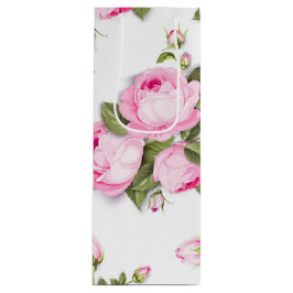Roze Floral Wijn Cadeautas
