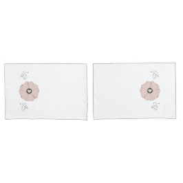  roze Floral/wijn standaard Kussensloop set