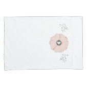  roze Floral/wijn standaard Kussensloop set (Voorkant-Rechts)