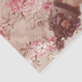  roze Floral Woman in Pet Shabby Chic Tissuepapier (Detail)