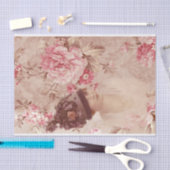  roze Floral Woman in Pet Shabby Chic Tissuepapier (Craft)