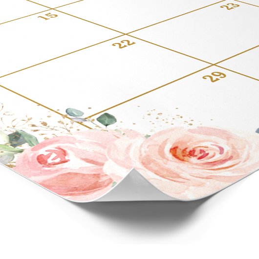 Roze Floral Woodland Raad Baby's aanvalsspel Poster (Hoek)