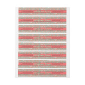 Roze Floral Wrap-Around Food Label Adreslabel Wikkel (Vel)