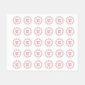 Roze Floral WreatCustom Name School Labels (Vel)