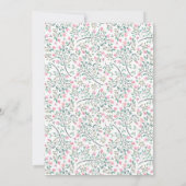  Roze Floral Wreated Vrijgezellenfeest Kaart (Achterkant)