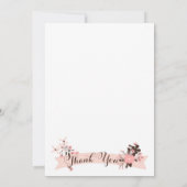  roze Floral Wreated Vrijgezellenfeest Kaart (Achterkant)