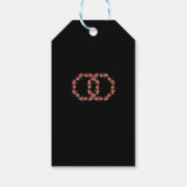 Roze Floral Wreaths | Weddenschap Bedankt Gift Lab Cadeaulabel (Achterkant)