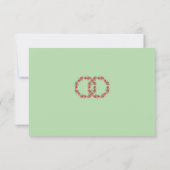 Roze Floral Wreaths | Weddenschap RSVP (Achterkant)