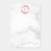  Roze Floral Wreatmonogram Post-it® Notes (Voorkant)