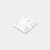 Roze Floral Wreatmonogram Post-it® Notes (Schuin)