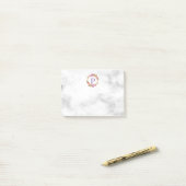  Roze Floral Wreatmonogram Post-it® Notes (Op bureau)