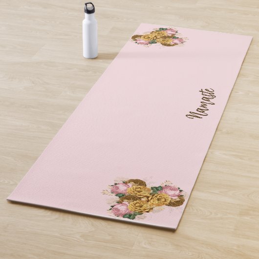 Roze Floral Yogamat (In situ)