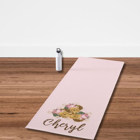 Roze Floral Yogamat