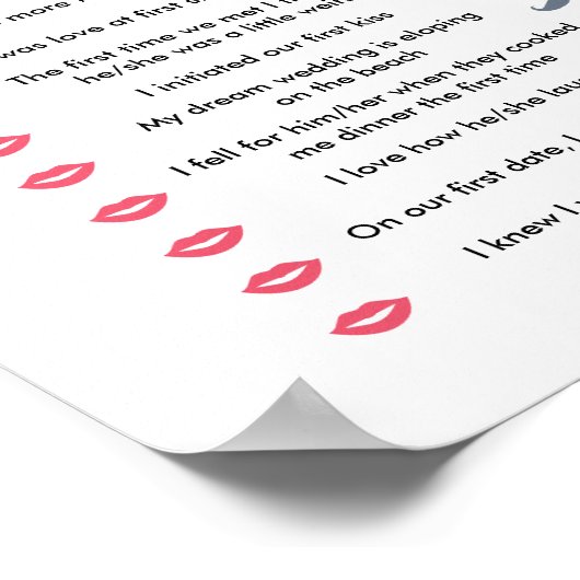 Roze Floral zei dat ze het spel zei Poster (Hoek)