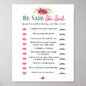 Roze Floral zei dat ze het spel zei Poster (Voorkant)