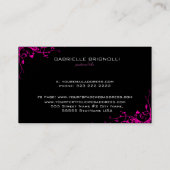 Roze  Floral zwemmen Visitekaartje (Achterkant)