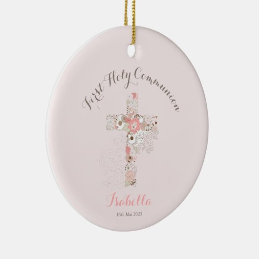 Roze florale anatomische versiering met gemeenscha keramisch ornament (Rechts)