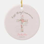 Roze florale anatomische versiering met gemeenscha keramisch ornament (Achterkant)