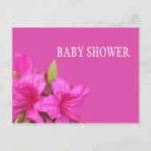 Roze florale baby shower briefkaarten (Voorkant)