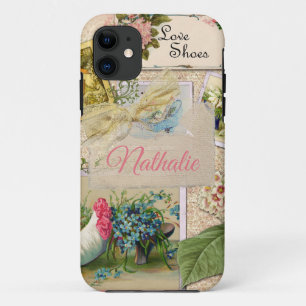  roze florale franse ontkoppeling Case-Mate iPhone case