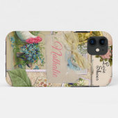  roze florale franse ontkoppeling Case-Mate iPhone case (Achterkant (horizontaal))