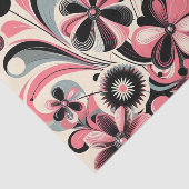 Roze florale kleur pop tissuepapier (Detail)