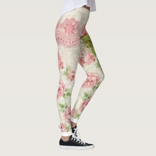 roze florale lange leggings (Rechts)