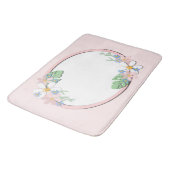 Roze florale lijst ronde kinder lente schattige aa badmat (Gekanteld)
