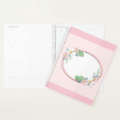 Roze florale lijst ronde kinder lente schattige aa planner (Display)