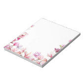 roze florale notitieblok (Linkerzijde)