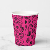 Roze florale papieren beker (Rechts)