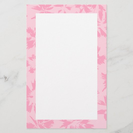 Roze florale patroon. briefpapier (Voorkant)