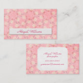roze florale patroon met kopieerruimte visitekaartje (Voorkant / Achterkant)
