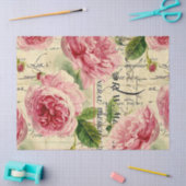  roze florale patroon voor elk doel tissuepapier (Craft)