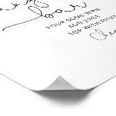 Roze florale Poster Sangria bar (Hoek)